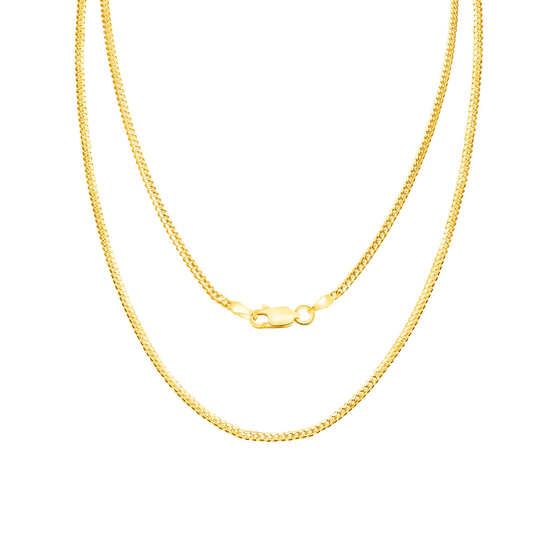 Solid 14K Yellow Gold 2.7 mm, 4 mm Miami Cuban Link Chain Necklace 16"-26"