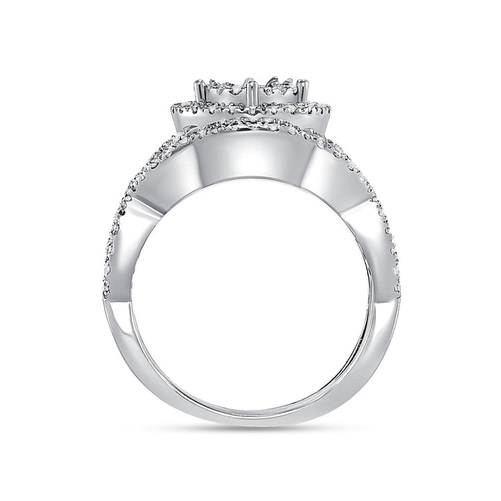 1.75 Carat Halo Design Round Cut Diamond Engagement Ring