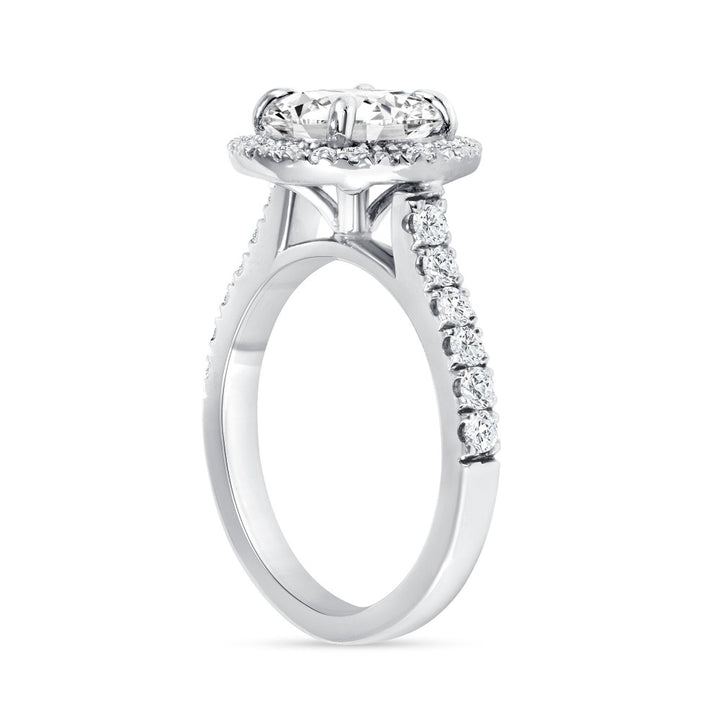 1.30 Carat Halo Design Round Cut Diamond Engagement Ring