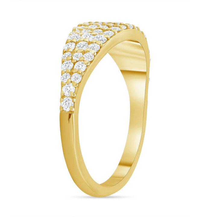 Men's Gold 0.75 Carat Round Cut Diamond Ring