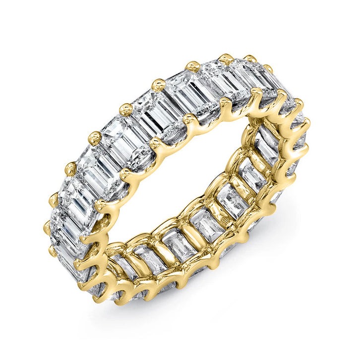 4.00 Carat Emerald Cut Diamond Eternity Band H, VS