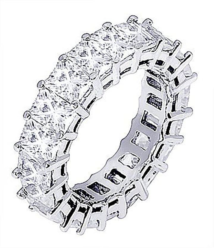 4.50 Carat Princess Cut Diamond Eternity Band