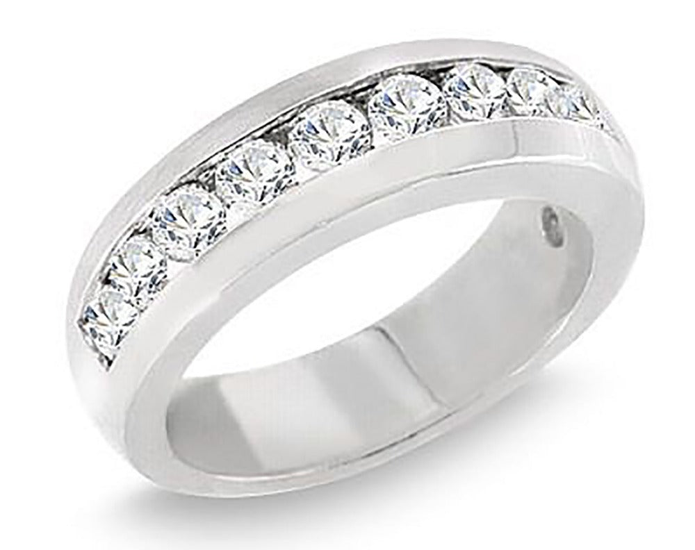 Men's 1.00 Ct. Tw. Brilliant Round Cut Diamond Channel Set Ring