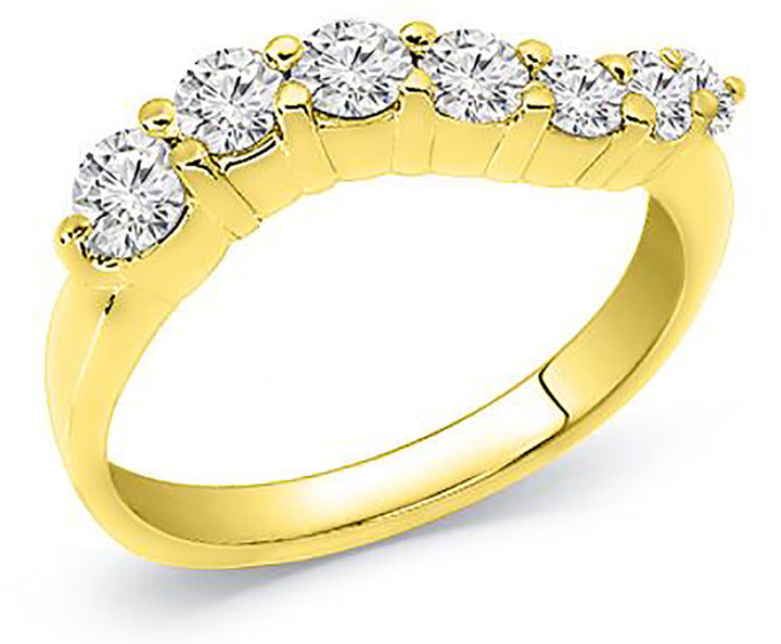 0.80 Ct. Tw. Brilliant Round Cut Diamond Journey Band