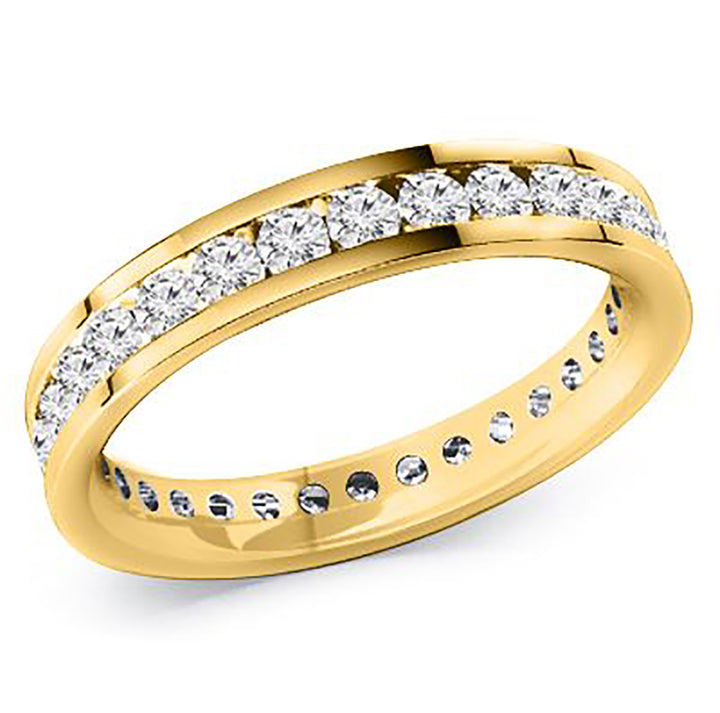 2.00 Carat Brilliant Round Cut Diamond Channel Set Eternity Band