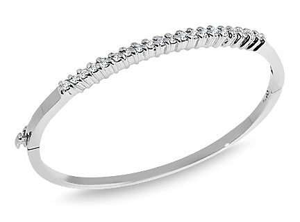 2.00 ctw. Round Cut Diamond 14k Gold Bangle Bracelet