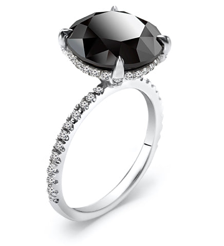 1.30 Carat Black & White Diamond Engagement Ring