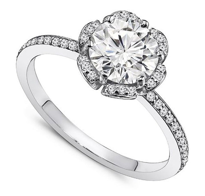 1.15 Carat Flower Design Engagement Ring