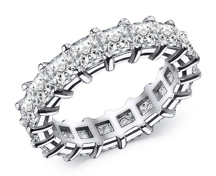 6.00 Carat Princess Cut Diamond Eternity Band