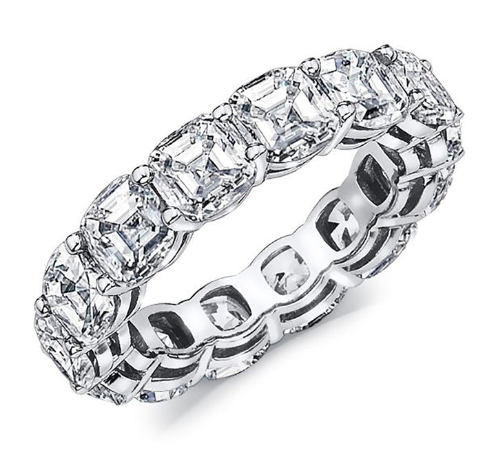 4.25 Carat Asscher Cut Diamond Eternity Band