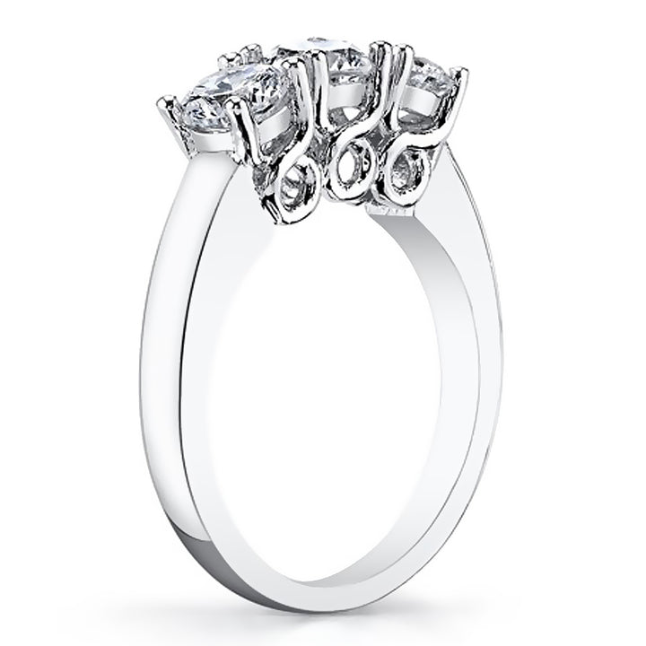 1.00 Ct. Tw. Brilliant Round Three Stone Engagement Ring