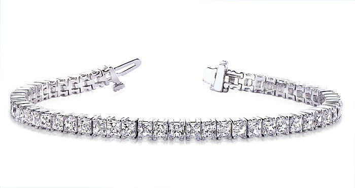 Classic Princess Cut Tennis Diamond Bracelet 7.25 Ct. Tw.