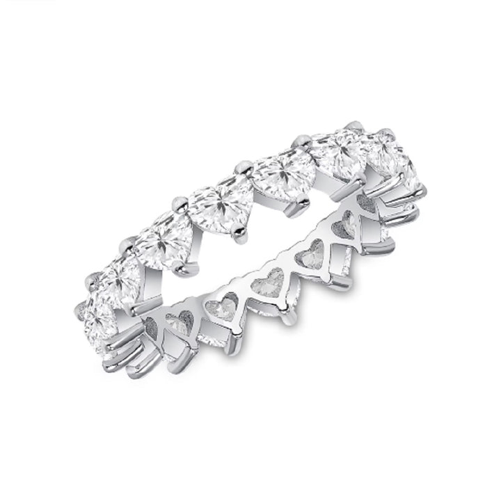 4.35 Ct. Tw. Heart Shape Cut Diamond Eternity Band