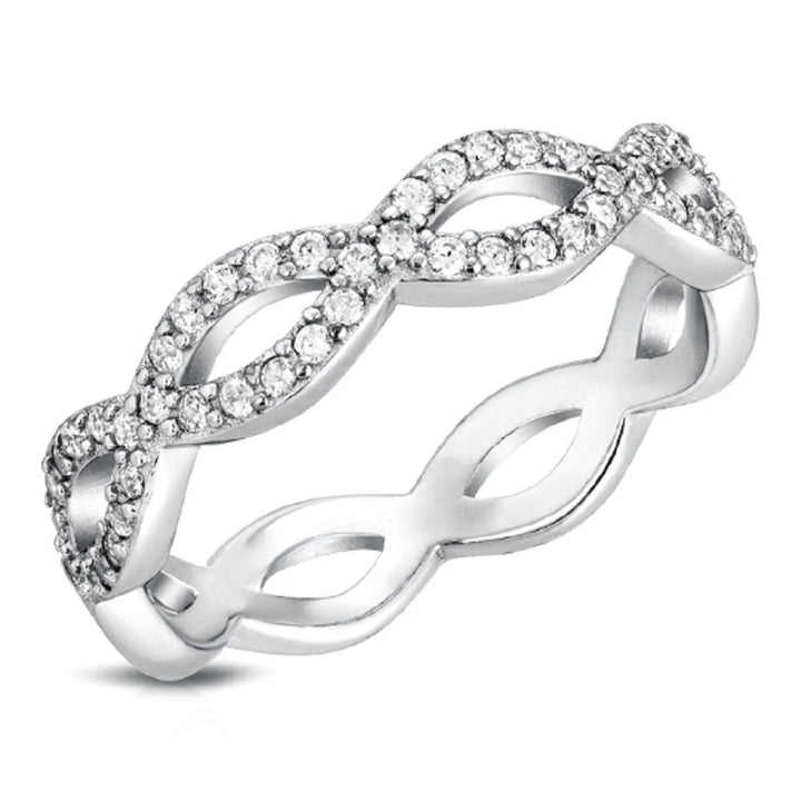 0.35 Carat Round Cut Diamond Intertwined Band