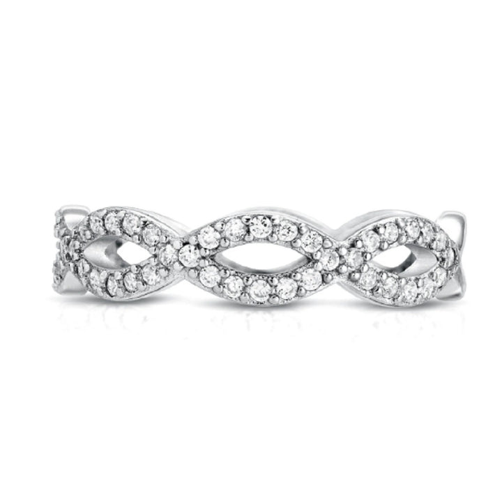 0.35 Carat Round Cut Diamond Intertwined Band