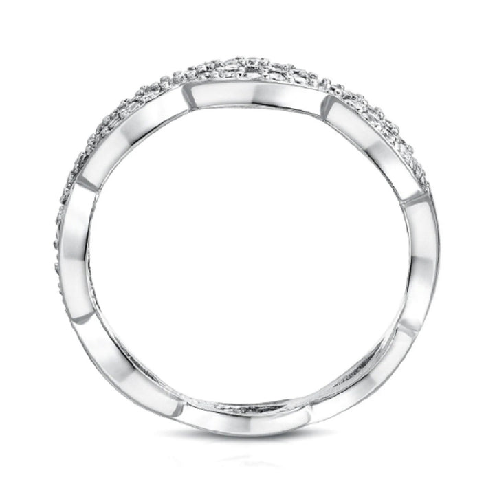 0.35 Carat Round Cut Diamond Intertwined Band