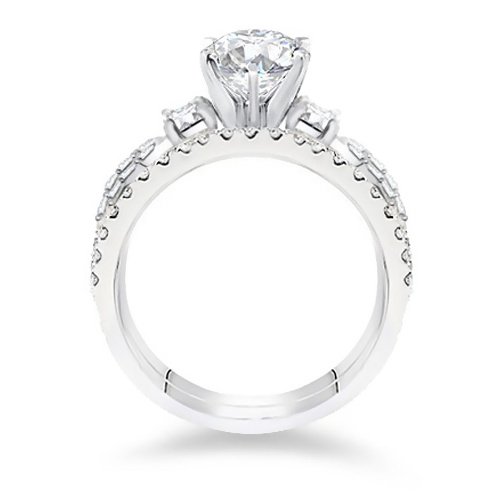 2.50 Ct. Tw. Brilliant Round  Diamond Engagement Wedding Ring Set