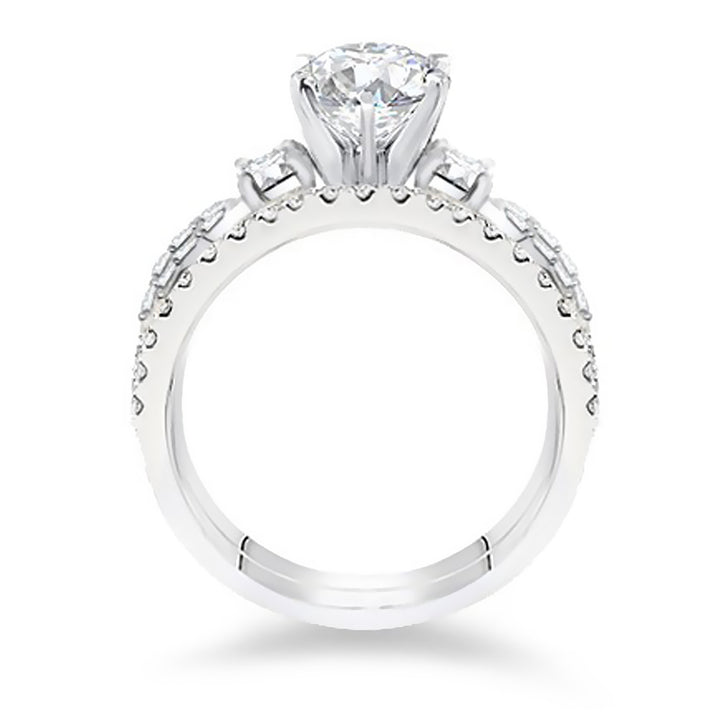 2.50 Ct. Tw. Brilliant Round  Diamond Engagement Wedding Ring Set