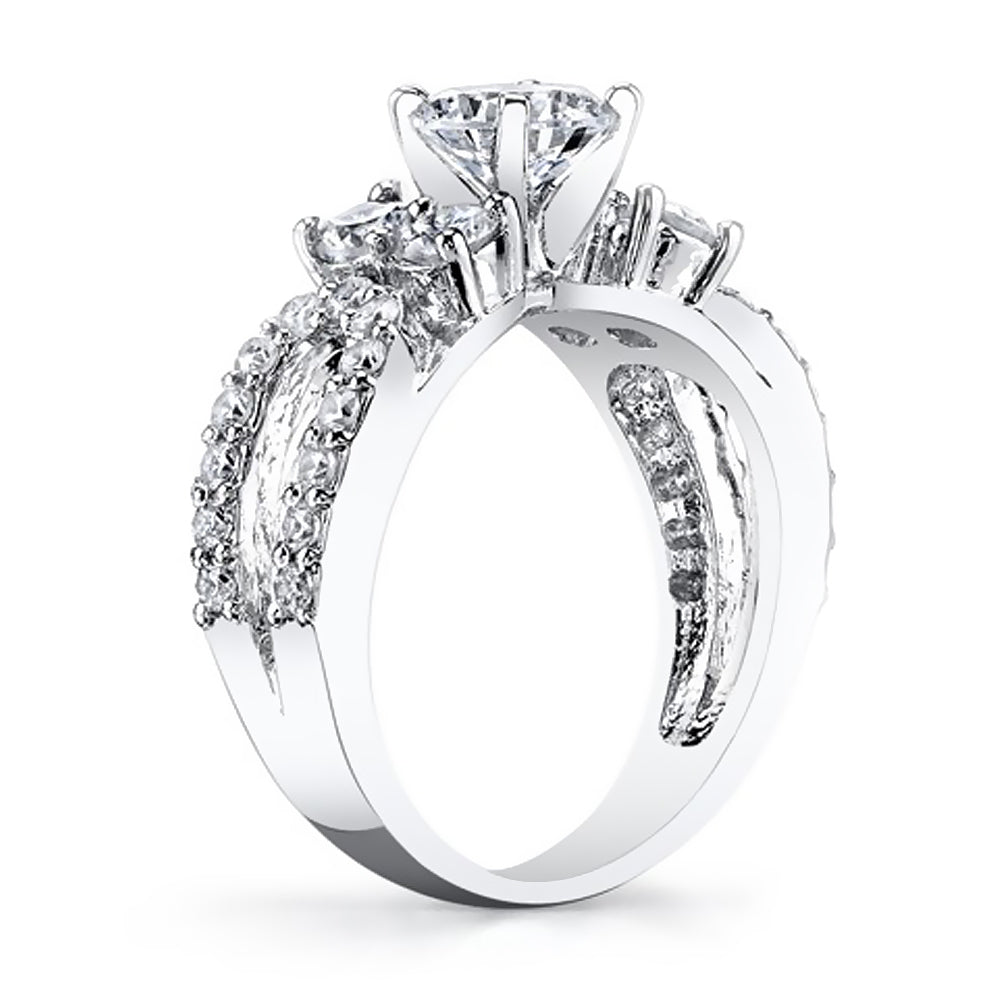 2.50 Ct. Tw. Brilliant Round  Diamond Engagement Wedding Ring Set