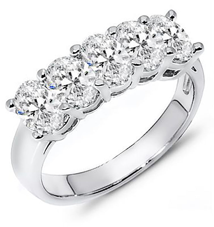 1.25 Carat Oval Cut Diamond Band