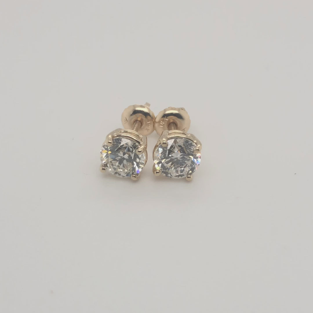 4-Prong Round Cut Diamond Stud Earrings 1.50 ct. tw.