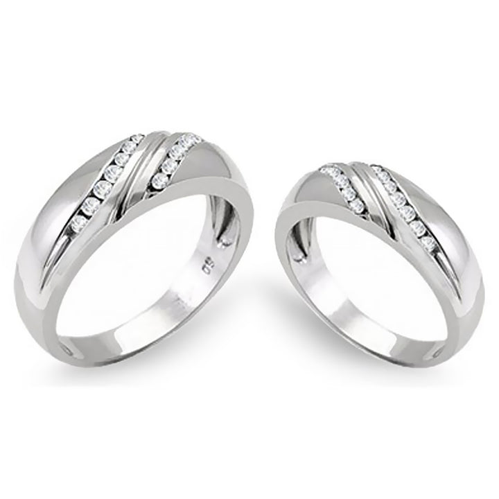 14K Gold His & Hers 0.60 Ct. Tw. Brilliant Round Diamond Wedding Bands