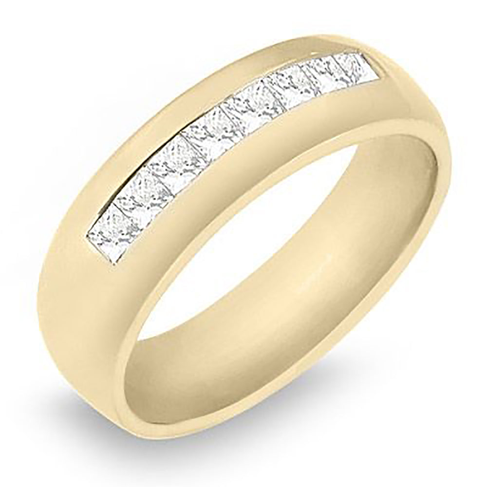 0.75 ctw. Princess Cut Channel Set Men's Diamond Ring