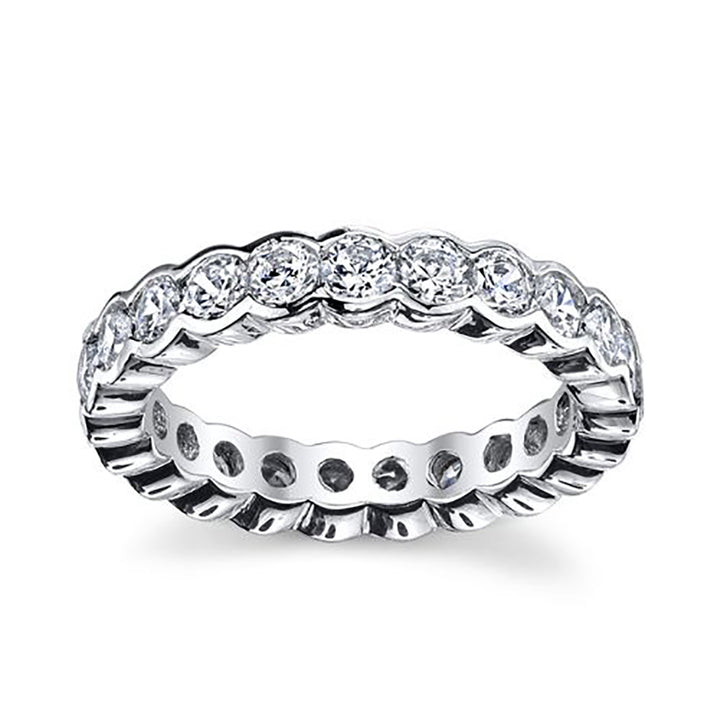 Bezel Set 1.50 Carat Brilliant Round Diamond Eternity Band