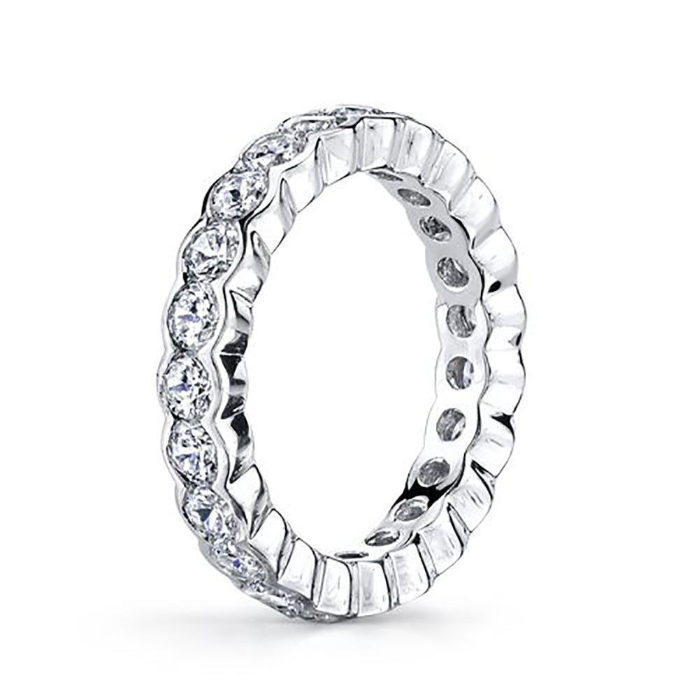 Bezel Set 1.50 Carat Brilliant Round Diamond Eternity Band