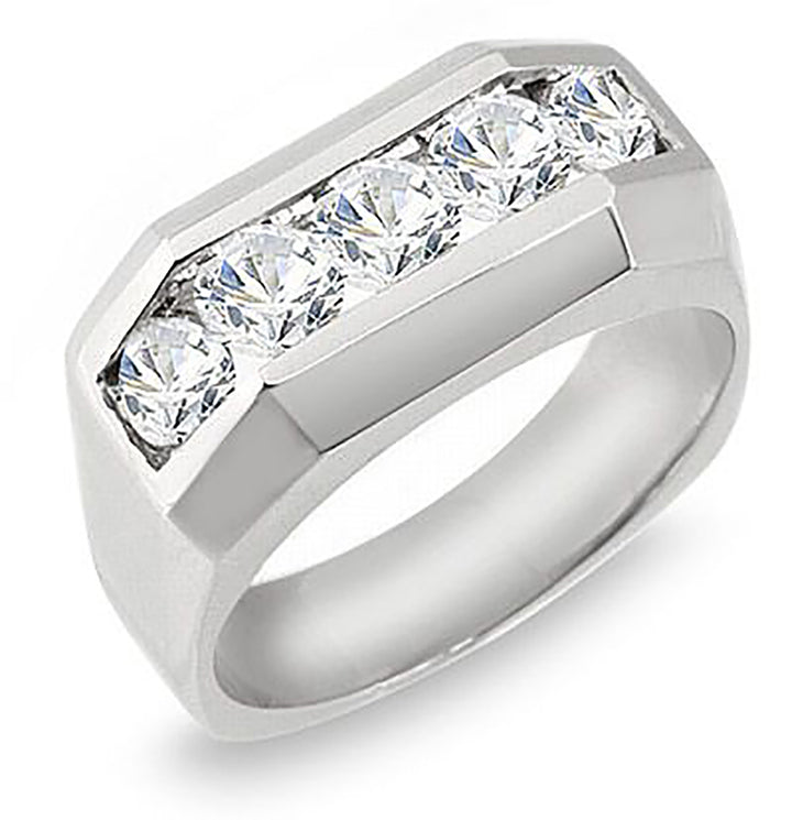 5-Stone Men's 0.75 Ct. Tw. Brilliant Round Cut Diamond Band