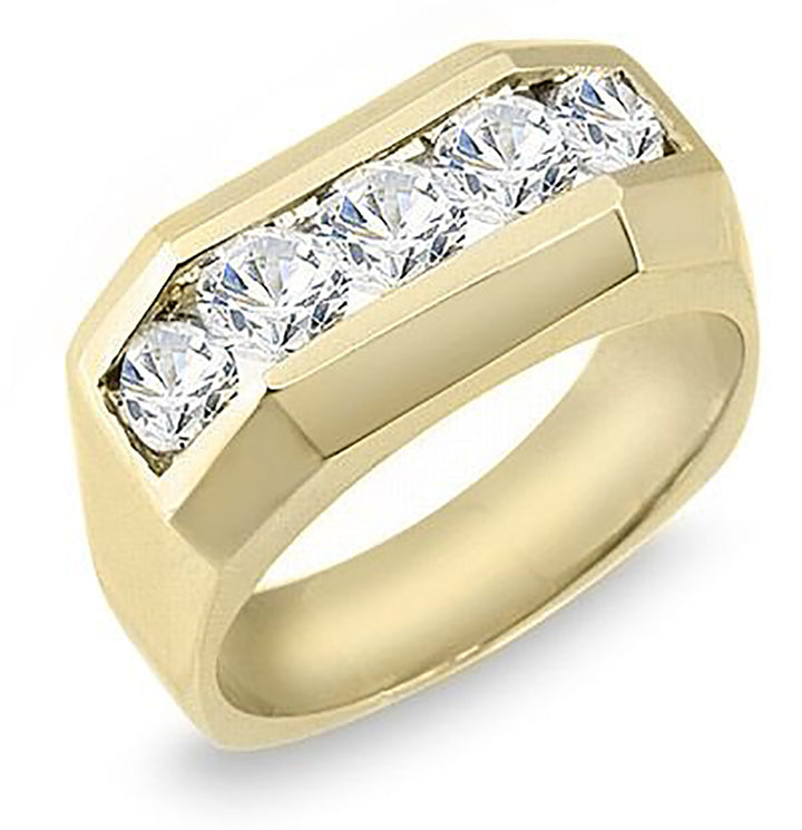 5-Stone Men's 0.75 Ct. Tw. Brilliant Round Cut Diamond Band