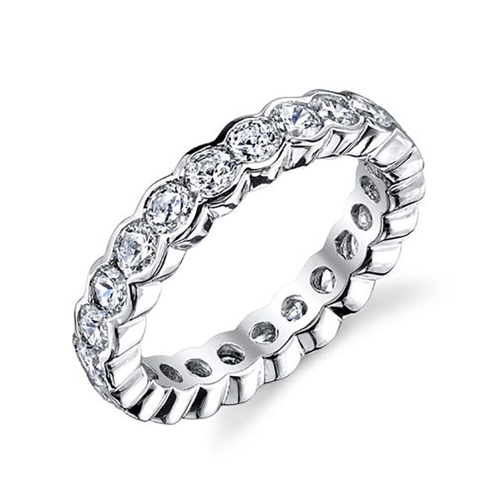 Bezel Set 1.50 Carat Brilliant Round Diamond Eternity Band