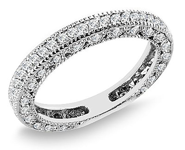 Women's 0.75 Carat Round Cut Diamond Eternity Band