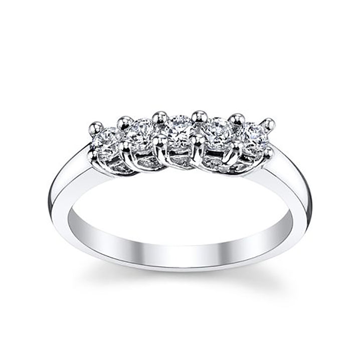 5-Stone Round Cut Diamond Band 0.50 Ct. Tw.