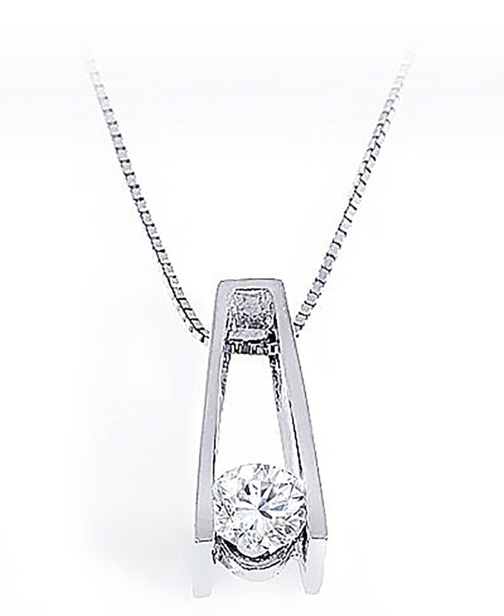 Pendulum 0.62 Ct. Tw. Brilliant Round Cut Solitaire Diamond Pendant