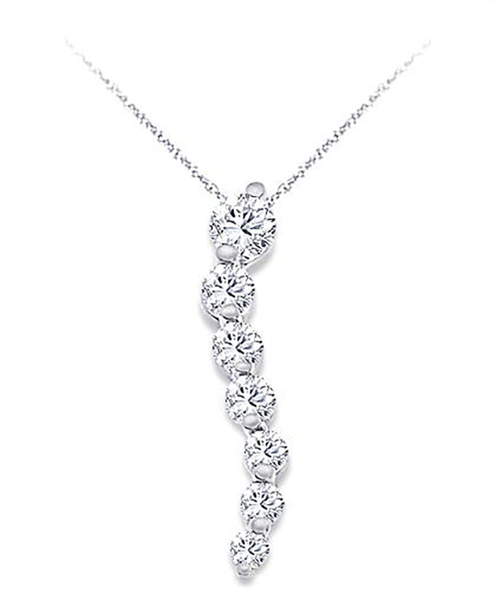 0.50 Ct. Tw. Brilliant Round Cut Diamond Journey Pendant