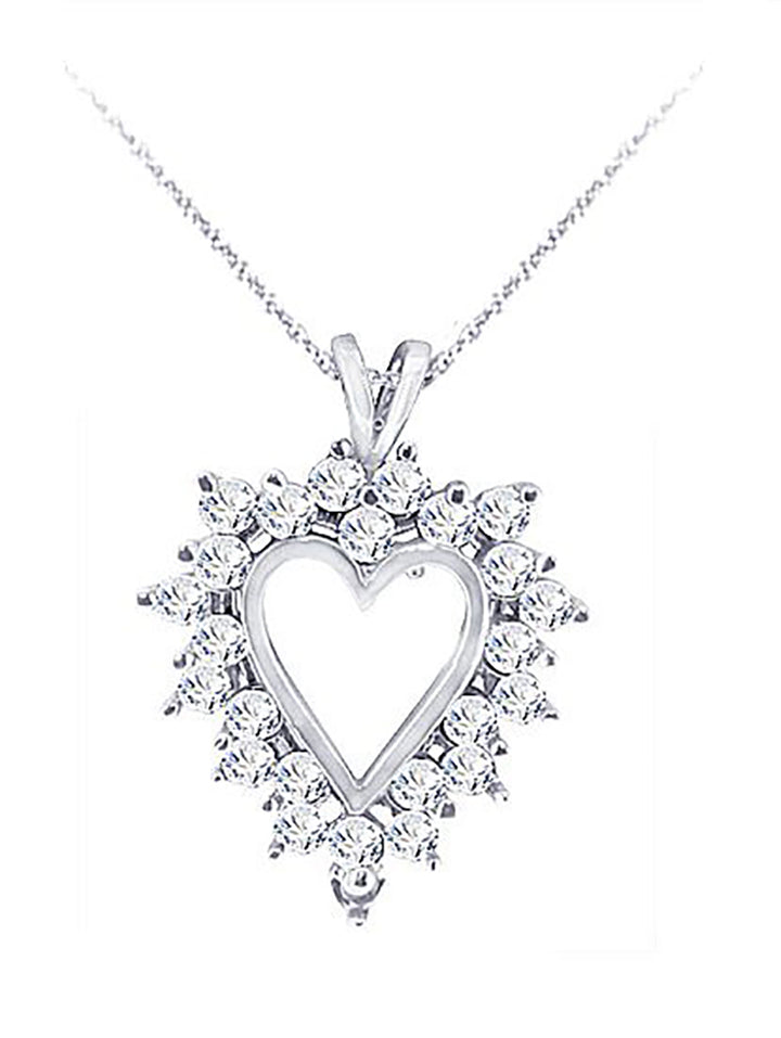 Heart Halo 1.80 Ct. Tw. Brilliant Round Cut Diamond Pendant