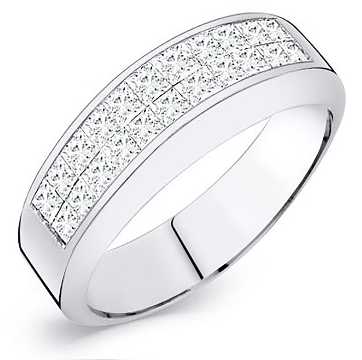 1.00 Carat Princess Cut Diamond Band