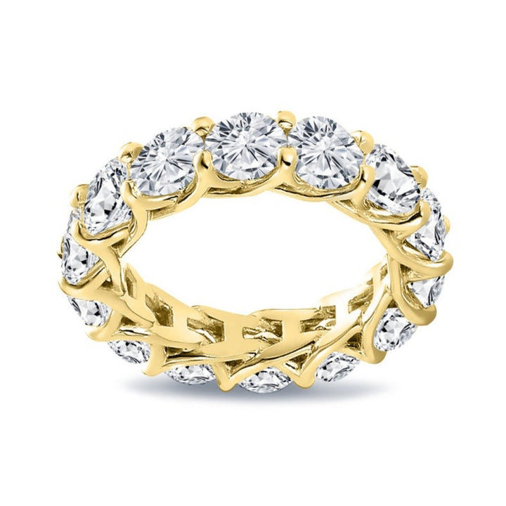 6.30 Carat Round Cut Diamond Eternity Band G, SI2