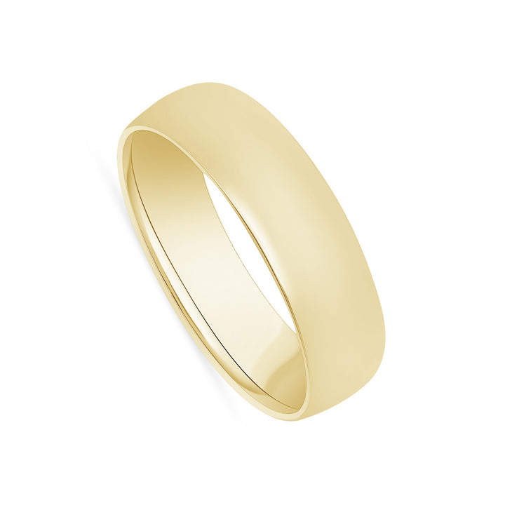 6MM Plain Silk Finish Wedding Band