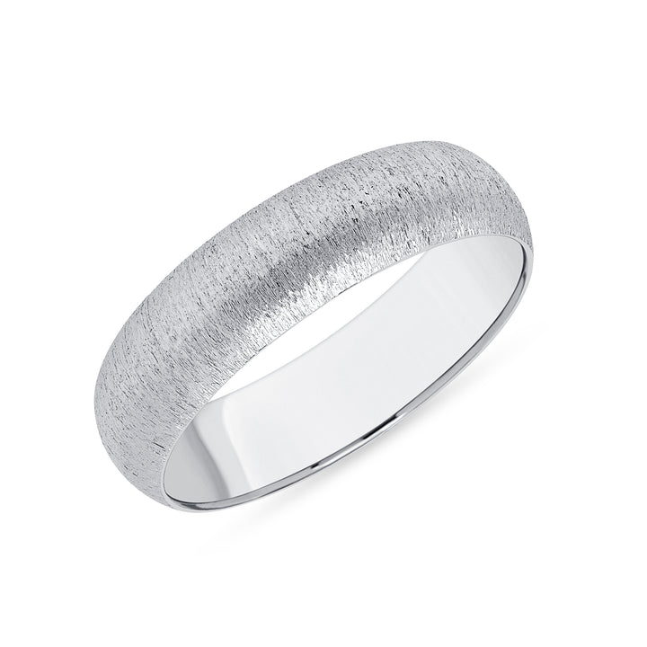 6MM Stone Brushed Wedding Band