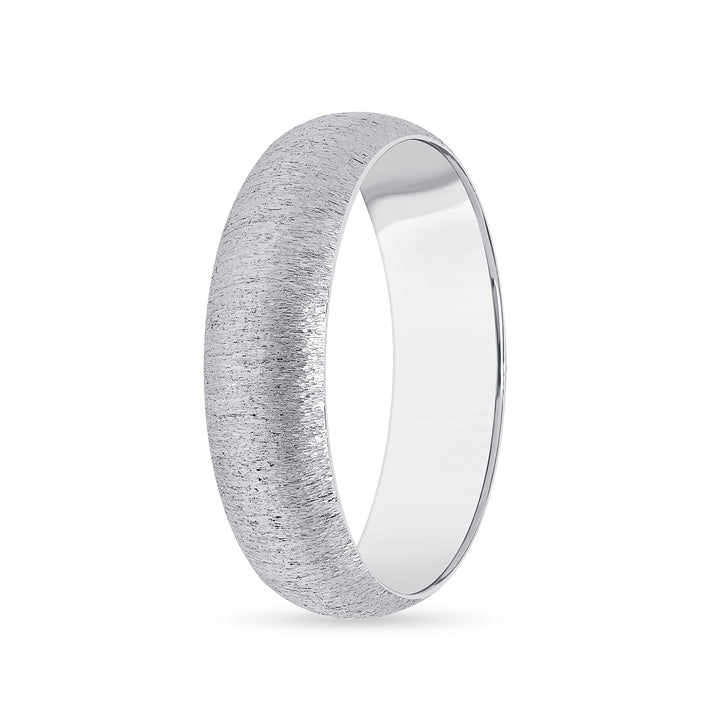 6MM Stone Brushed Wedding Band