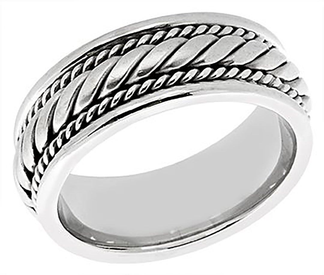 7MM Solid Gold Rope Wedding Band