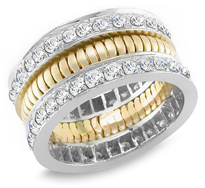 1.35 Ct. Tw. Two Tone Gold Diamond Wedding Band