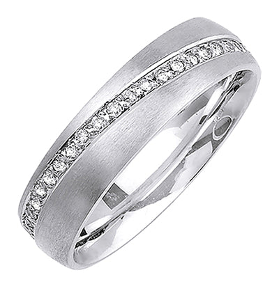 Men's Channel Set 0.50 Ct. Tw. Round Cut Diamond Wedding Eternity Band