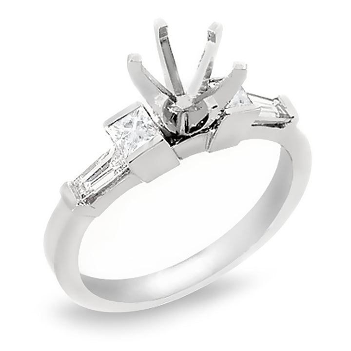 Ladies Semi-Mount 0.50 Ct. Tw. Multi-Cut Diamond Engagement Ring